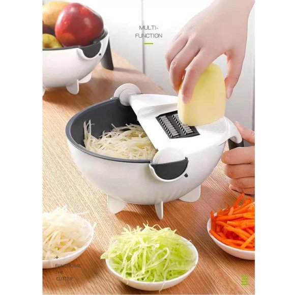 Multi-functional Vegetable Chopper with Vegetable Colander and Drainer Basket - Picture 8 of 8